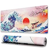 Ovenbird Extended Gaming Computer Mouse Pad, Large Pink Mouse Pad for Desk, Cute Anime Japanese C...