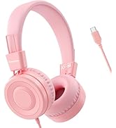 Cowyawn USB Type C Kids Headphones for School, Wired Toddler Headphones, 94dB Volume Limited, HD ...