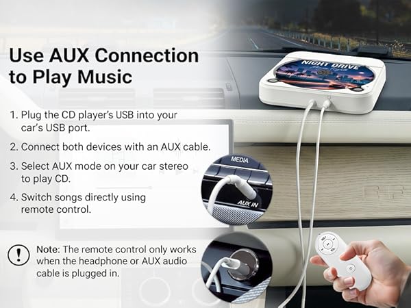 plug and play cd player for car