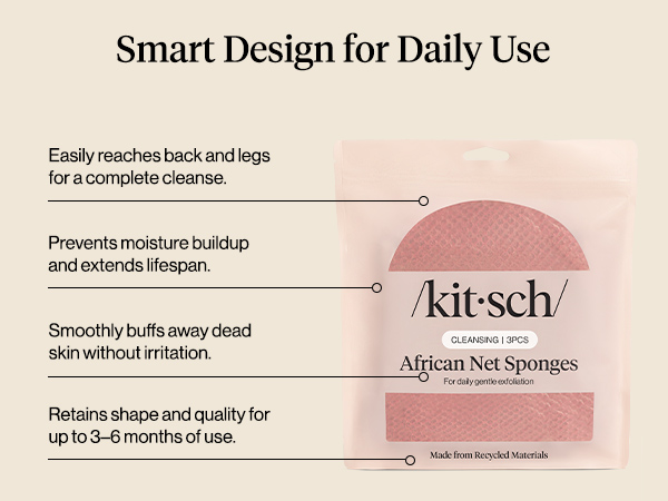 Kitsch African Net Sponge- Berry Pink