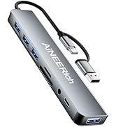 AiNEERich USB-C Hub,USB Extender Hub,8 in 1 USB-A Type-C Hub Extended 4 USB-A Port,1 Type C Port,...