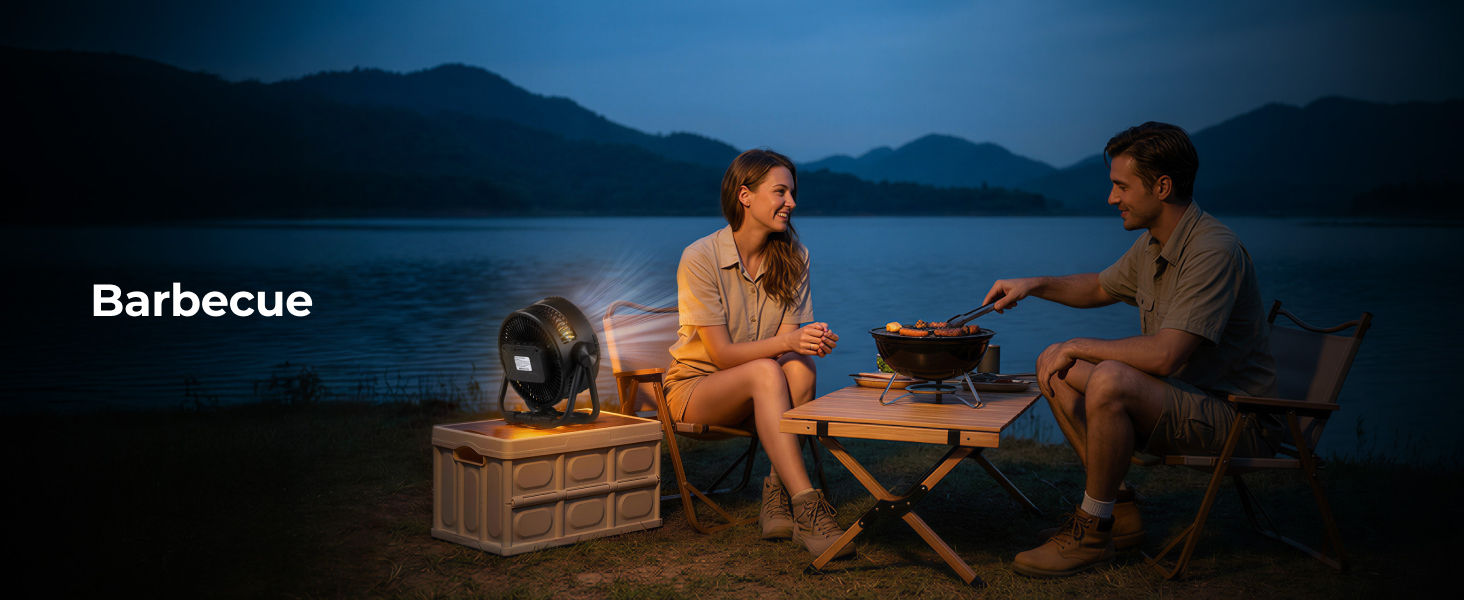 Battery Powered Fan for Barbecue