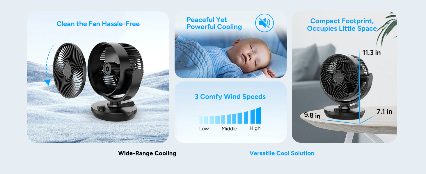 Oscillating Air Circulator Fan