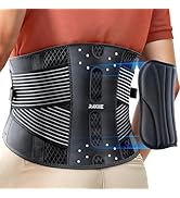 Rakiie Back Brace for Lower Back Pain Relief, Lightweight Back Support Brace for Men Women, Breat...