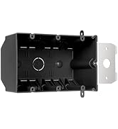 YQMIGU 3 Gang Adjustable Electrical Box Black, 49 Cubic Inch, ETL Listed, Retrofit Standard Switc...