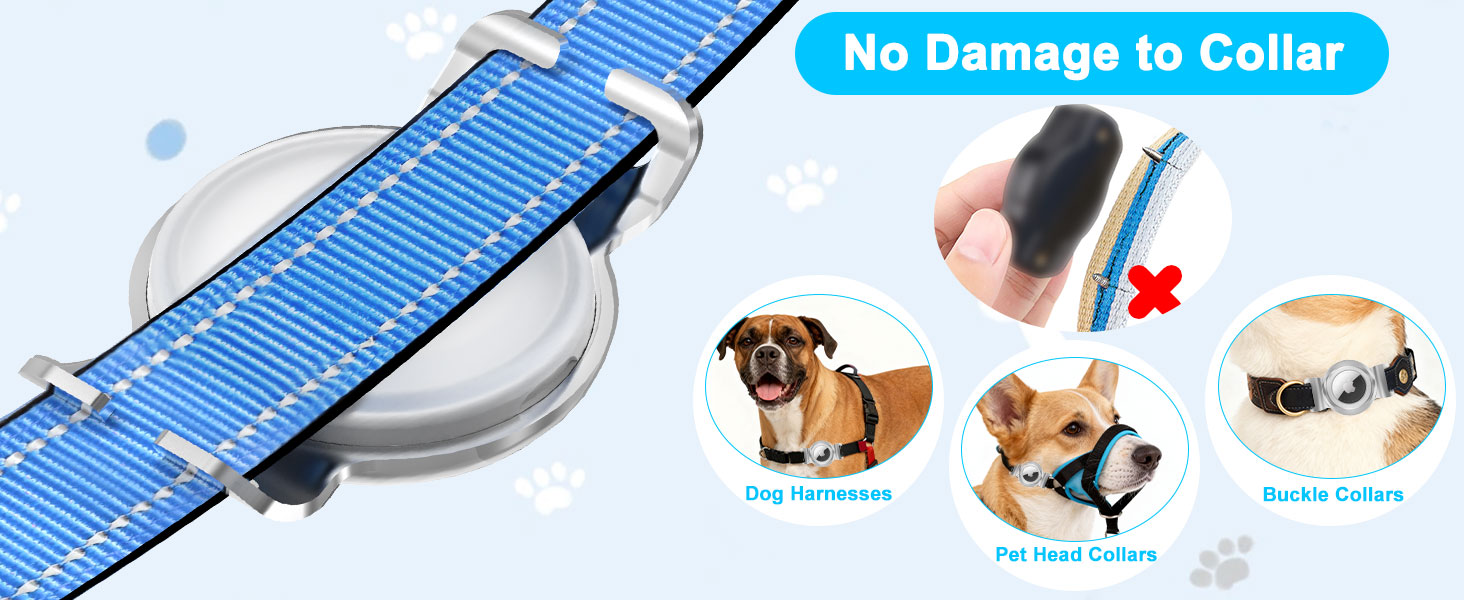 apple airtag pet collar holder large dog