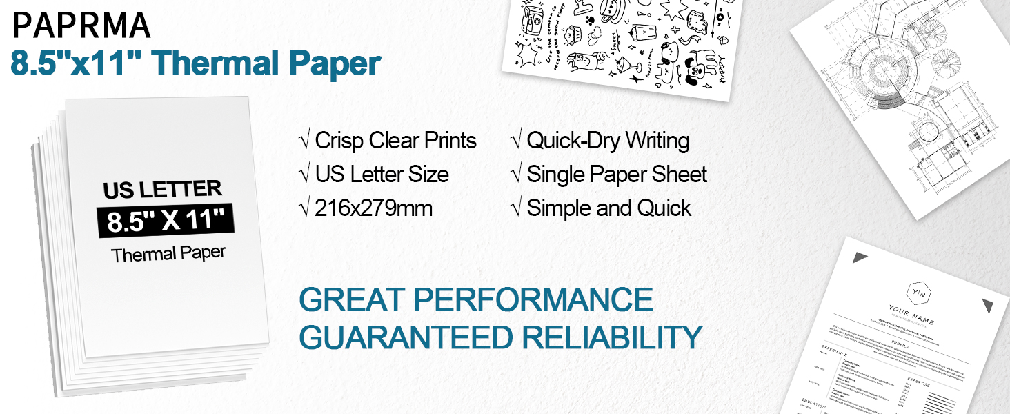 thermal paper 8.5 x 11