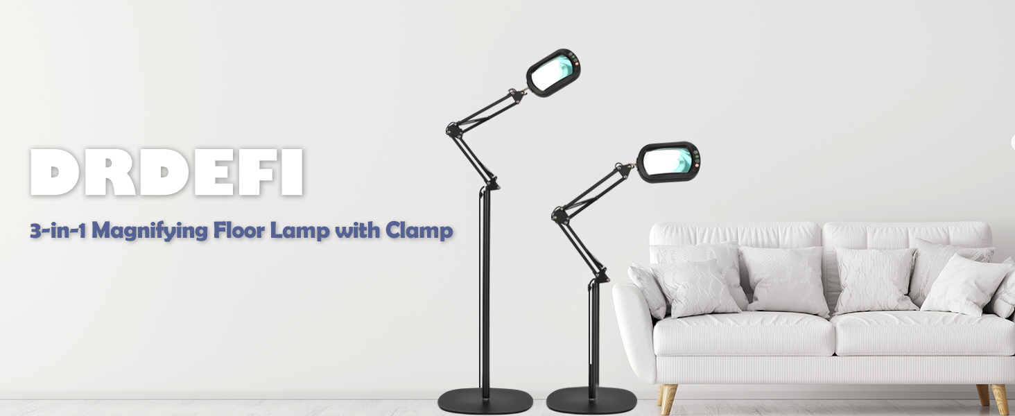 magnifying lamp with light
