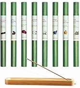 Natural Incense Sticks with Holder - Wood for Meditation&amp;Yoga, Handmade Long Lasting 30 Minutes B...