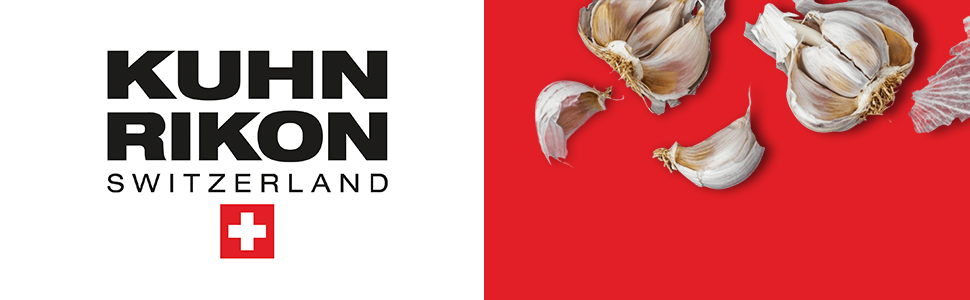 Kuhn Rikon Switzerland Epicurean Garlic Presser Stainless Steels Garlic Clove Heavy Duty