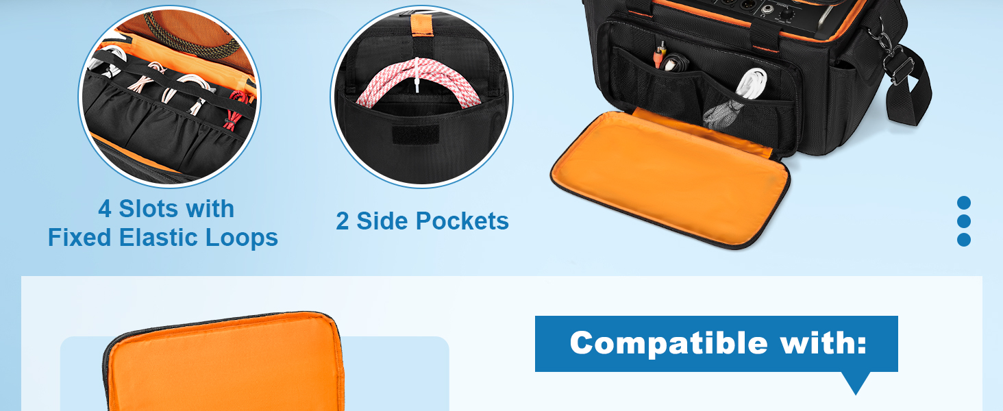 Padded Mixer Carry Bag Compatible with Behringer X-AIR Series Mixers XR12, XR16, XR18