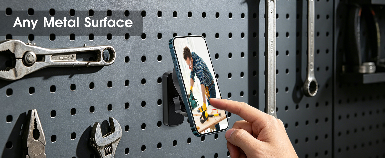 Phone Mount for Socket Grip on any metal surface