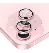 Tensea for iPhone 15 / iPhone 15 Plus Camera Lens Protector, Metal Aluminum Alloy Tempered Glass ...