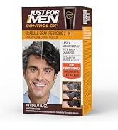 Just for Men Control GX Grey Reducing 2-in-1 Shampoo and Conditioner, Gradual Hair Color with Ker...
