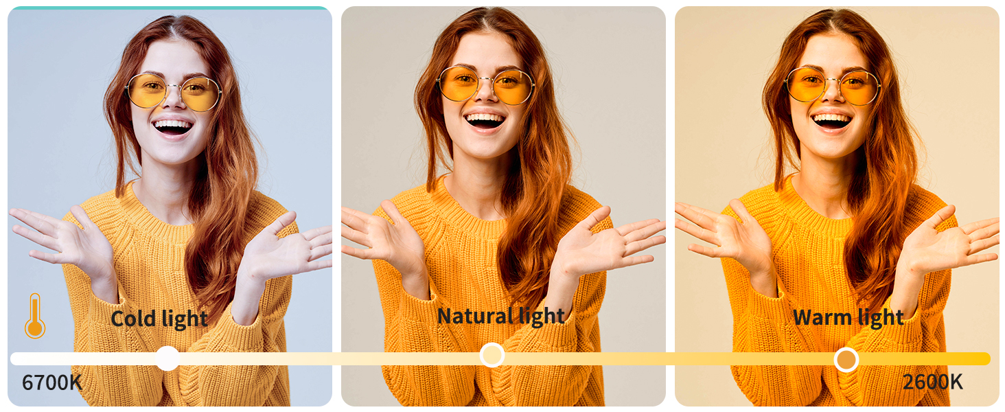 2600K to 6700K color temperature