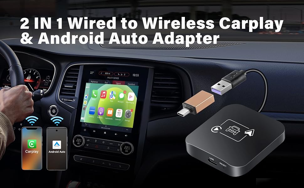 Wireless carplay and Android auto dadpter
