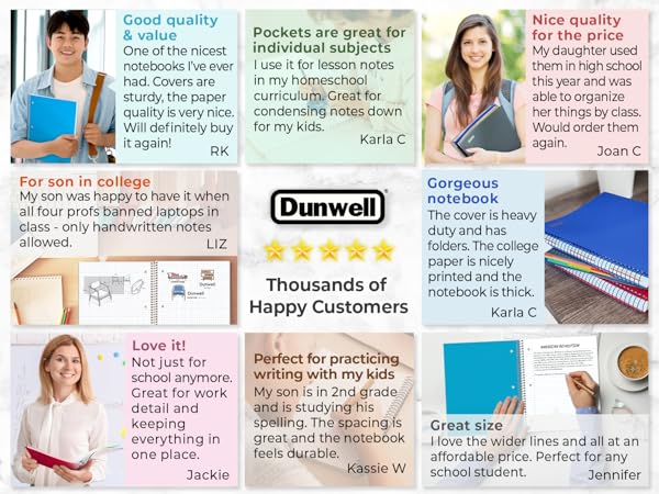 Subject Notebooks testimonials, Thousands of Happy Customers