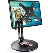 Lucrave Swivel and Tilt Stand for Echo Show 15 (Gen 1, Gen 2), Echo Show 21, Adjustable Height De...