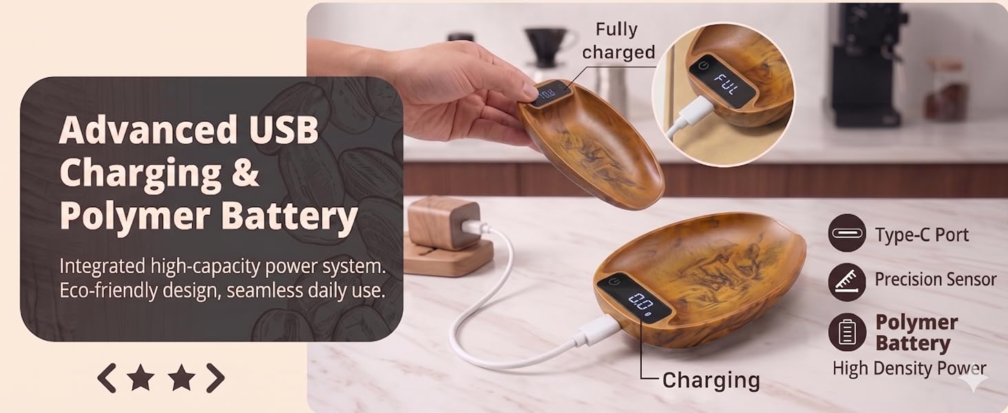 rechargeable coffee scale