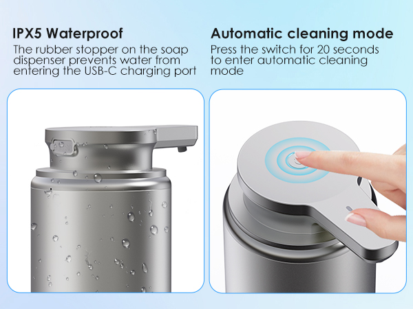 automatic foam soap dispenser touchless rechargeable