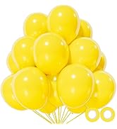 110pcs Yellow Balloons 12 Inch,Yellow Latex Balloons for Birthday Party Baby Shower Wedding(with ...