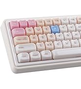 TYRIXKI Ceramic Jade Ragdoll Cat Keycaps, 148 Keys Translucent Pink Jelly Cute Keycaps Mao Profil...