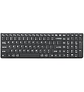 Bnnwa K817 Wireless Bluetooth Scissor Keyboard 3-Device (2.4G+BT) Ultra-Slim Wireless Multimedia ...