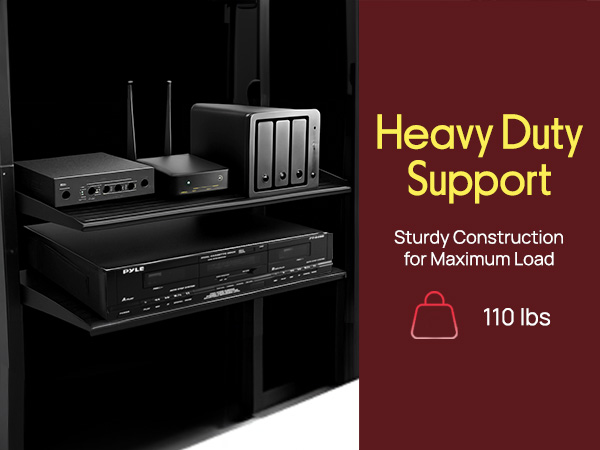 19-Inch 1U Server Rack Shelf - Vented Shelves For Good Air Circulation, Cantilever Mount, 