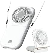 Mulstio Portable Handheld Fan, 180° Foldable Mini Personal Fan with 4 Speeds, Battery Operated Sm...