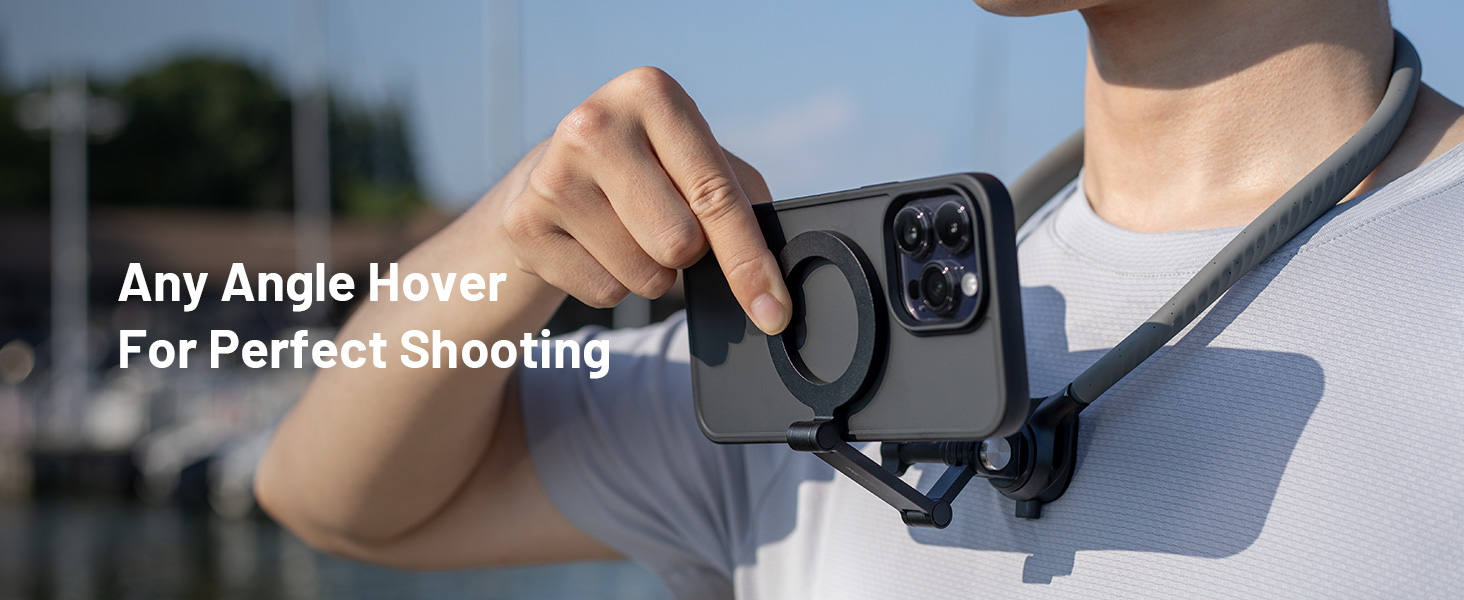 Three-stage foldable design withdamping hinge allows effortlessangle adjustments for optimal shots