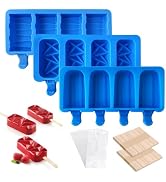 3 Set Popsicle Molds,Cakesicles Silicone Mould,12 Cavities Silicone Ice Cream Molds with Lids and...