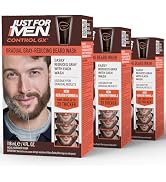 Just for Men Control GX Grey Reducing Beard Wash Shampoo with Keratin, Gradually Colors Mustache ...