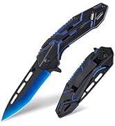 FUNBRO Pocket Knife for Men, Spring Assisted Folding Knife with 3.4” Stainless Steel Sharp Blade,...