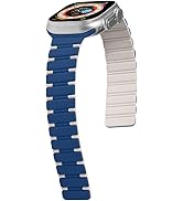 Magnetic Band Compatible with Apple Watch Band 49mm 46mm 45mm 44mm 42mm, Magnetc Soft Silicone Re...