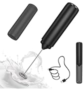 Ovetedot Milk Frother Handheld Rechargeable, Frother Wand with Storage Cover, Drink Mixer and Foa...