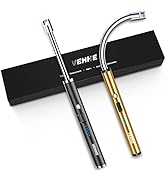 VEHHE Candle Lighter, 2 Pack Rechargeable Electric Lighter with LED Battery Display Safety Switch...