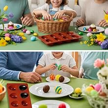 Egg Shape Silicone Molds, 8-Cavity Food-grade Baking Mold 