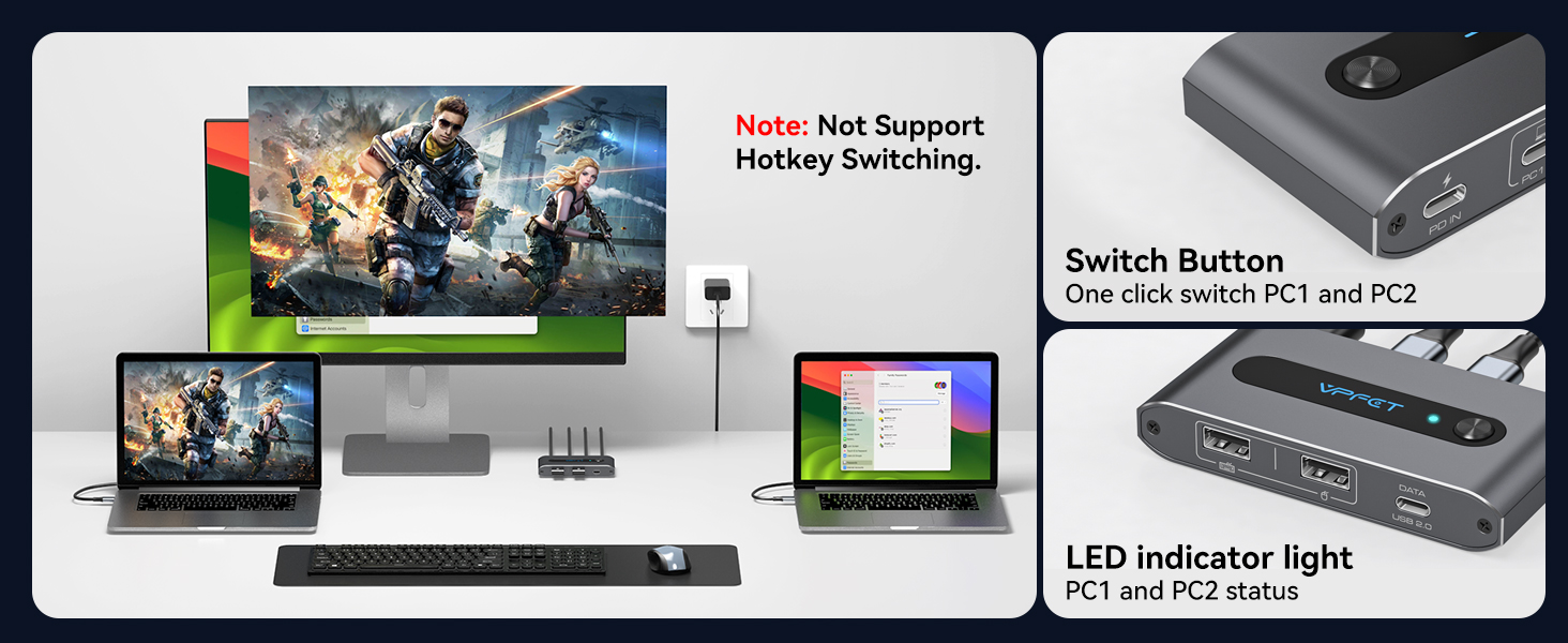 kvm switch 1 monitors 2 computers kvm switch hdmi usb c kvm 4k kvm switch hdmi 2 port box