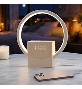 FIALAME Wake Up Light Sunrise Alarm Clock for Heavy Sleepers Adults,White Noise Sound Machine wit...