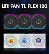 Lian Li UNI Fan TL LCD Flex-120-Reverse Blade-Black-12TLLCD1F3B | Controller Not Included