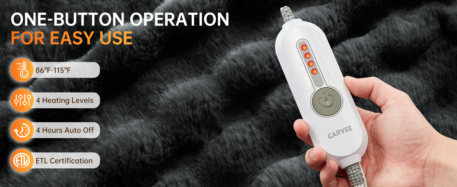 ONE-BUTTON OPERATION FOR EASY USE