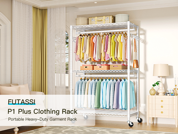 clothes rack on wheels