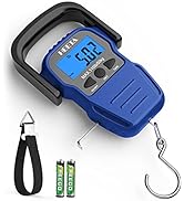 HEETA Fish Scale with Backlit LCD Display, Up to 110lb/50kg Digital Portable Hanging Fish Weight ...