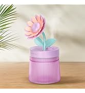 Cute Flower Mini Humidifier, 260ml Sunflower Desktop Humidifiers for Bedroom, Portable Small Cool...