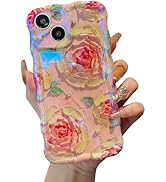 XIZYO Case for iPhone 14 Plus/15 Plus, Colorful Retro Oil Painting Flower Cute Floral Aesthetic C...