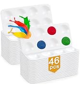 Hulameda 46pcs Paint Tray Palettes for Kids,White Plastic Paint Tray | Paint Pallet for Painting ...