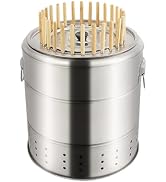 Portable Barbecue Charcoal Barrel Grill, Portable Barbecue Charcoal Barrel Grill with 28 Skewer C...