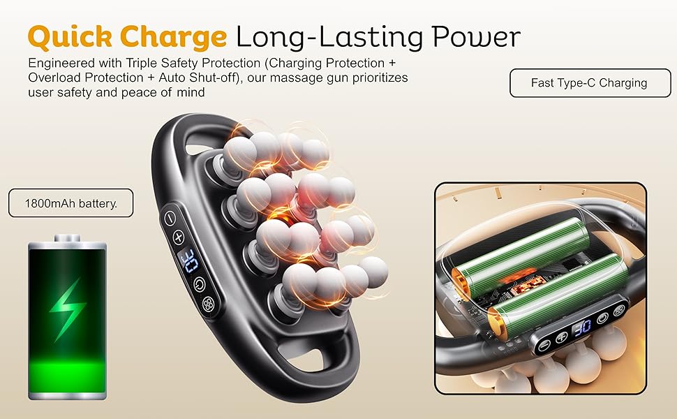 Professional handheld massage gun for muscle soreness stiffness recovery and comfort relief