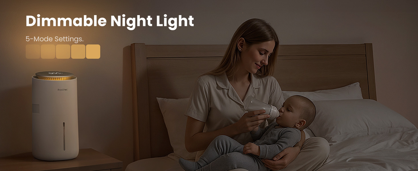 evaporative humidifier bedroom easy clean small baby nursery cool mist home office desk dorm room