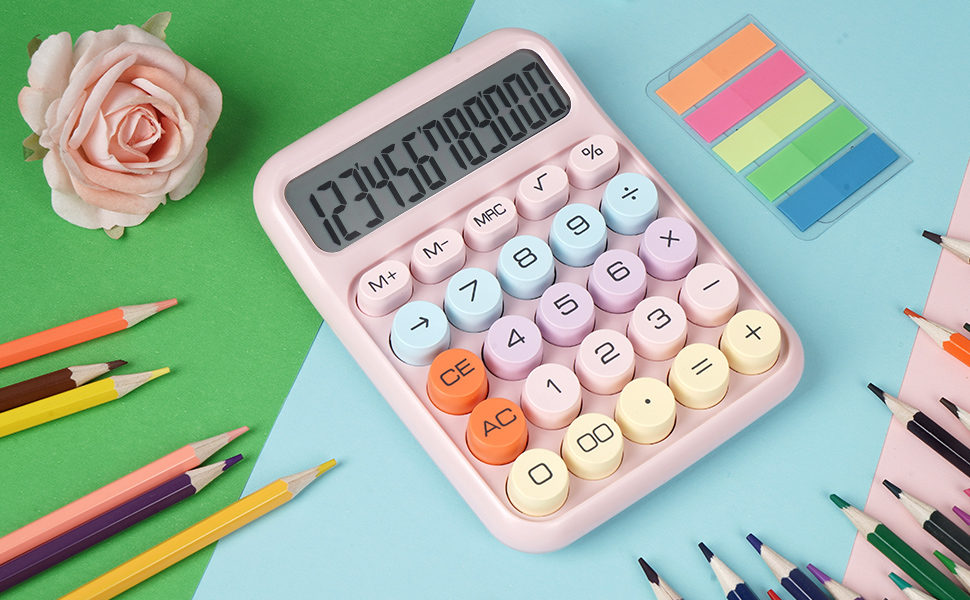 Mechanical Calculator pink-2